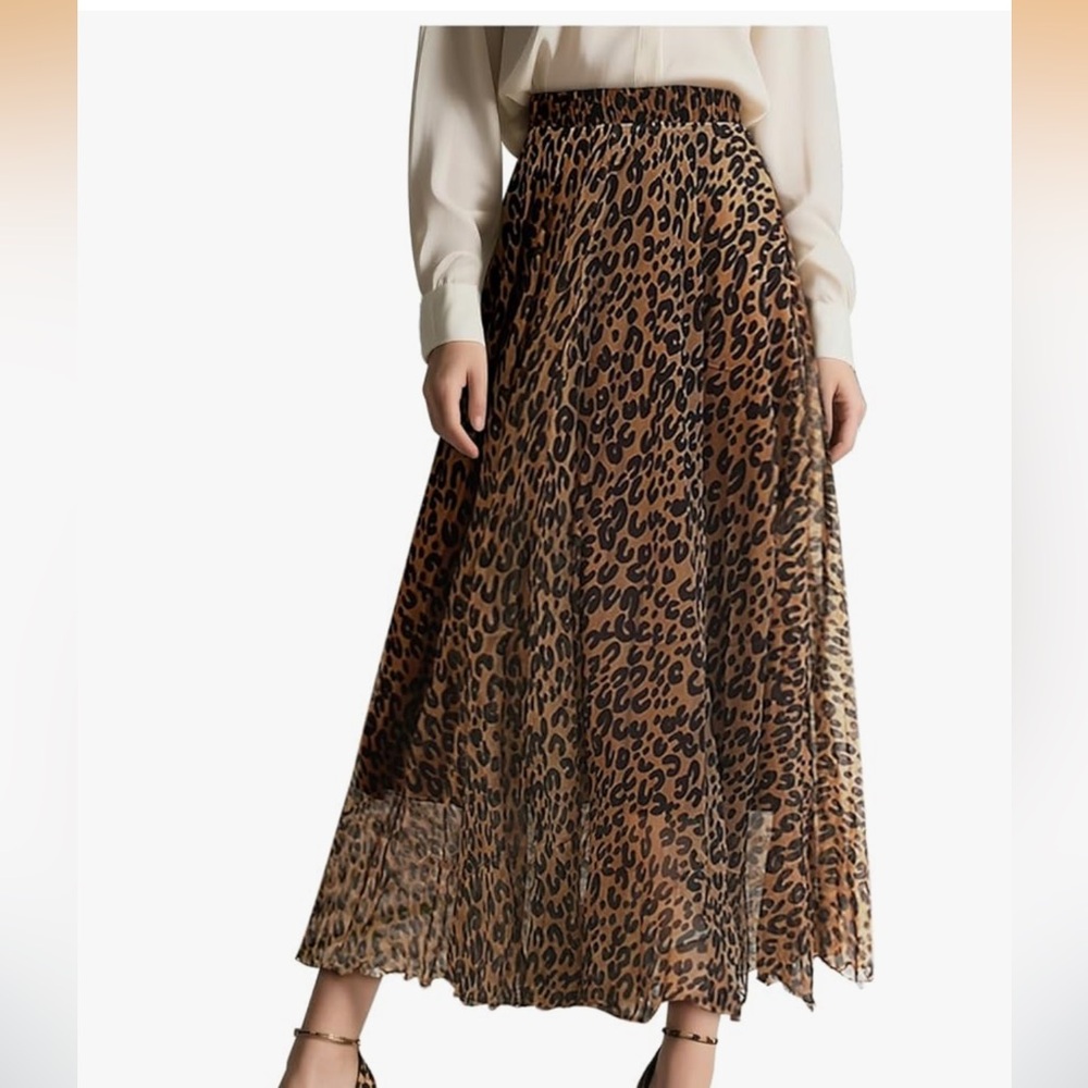 Leopard Print Maxi Skirt